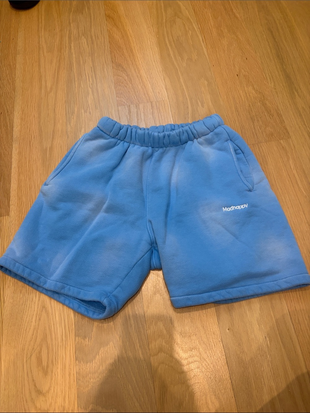 Madhappy size Xs fleece shorts. Light blue